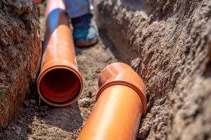 Potholing Companies Denver Laying Drainage Pipes Construction Project